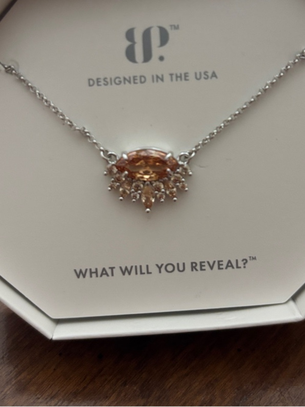 BP 18”-20.5” necklace with Smoky Topaz & Cubic Zirconia